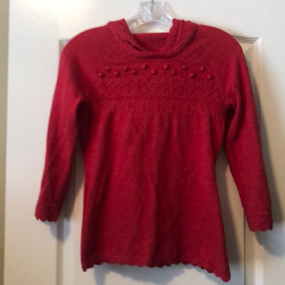 Anthropologie red wool sweater